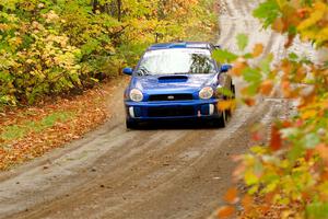 Jimmy Pelizzari / Kate Stevens Subaru WRX on SS13, Trouble.