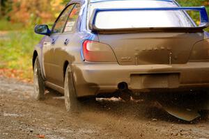 Jimmy Pelizzari / Kate Stevens Subaru WRX on SS13, Trouble.