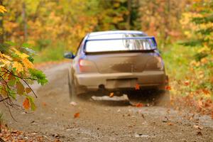 Jimmy Pelizzari / Kate Stevens Subaru WRX on SS13, Trouble.