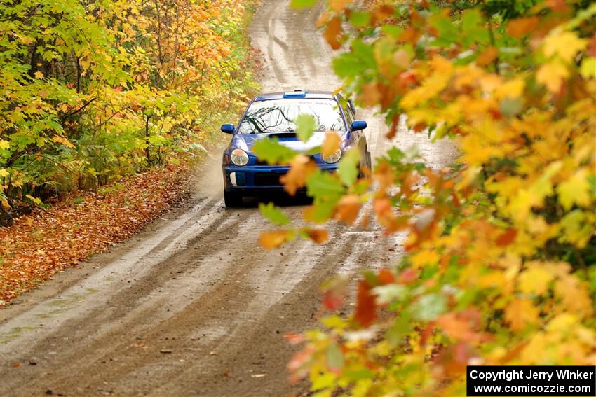 Jimmy Pelizzari / Kate Stevens Subaru WRX on SS13, Trouble.