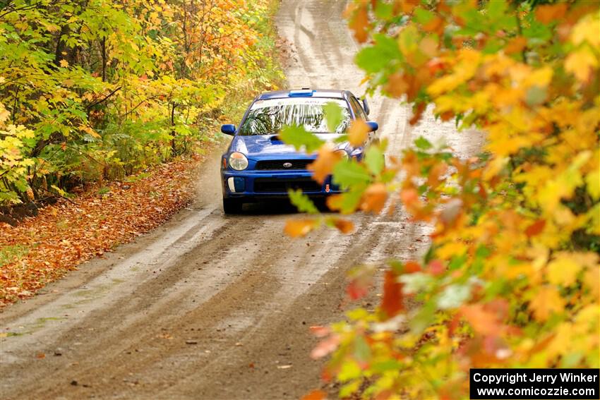 Jimmy Pelizzari / Kate Stevens Subaru WRX on SS13, Trouble.