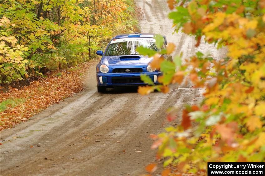 Jimmy Pelizzari / Kate Stevens Subaru WRX on SS13, Trouble.