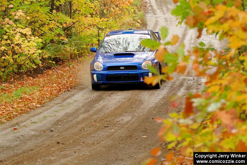 Jimmy Pelizzari / Kate Stevens Subaru WRX on SS13, Trouble.