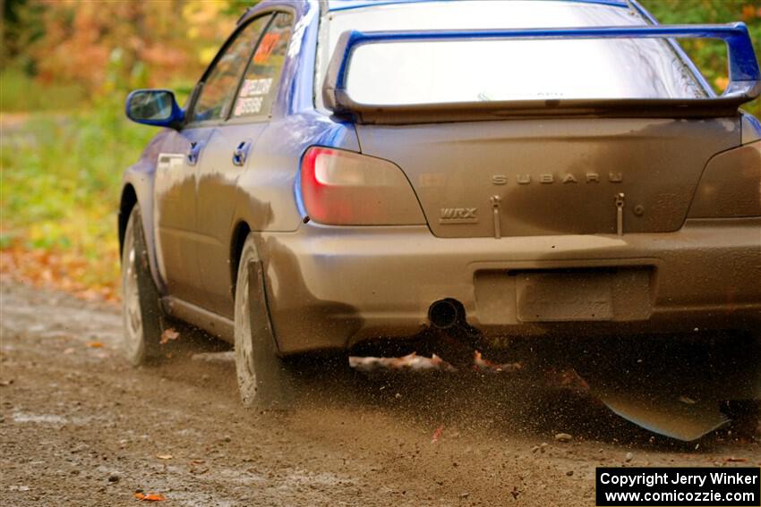 Jimmy Pelizzari / Kate Stevens Subaru WRX on SS13, Trouble.