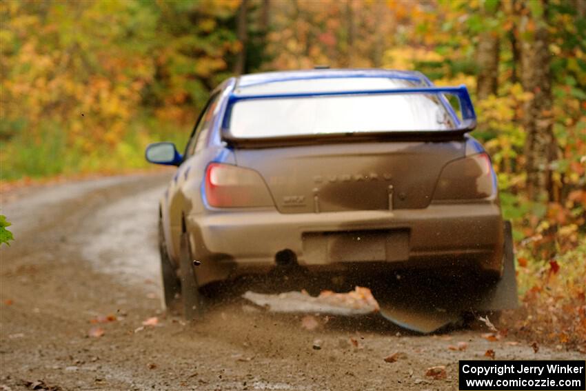 Jimmy Pelizzari / Kate Stevens Subaru WRX on SS13, Trouble.