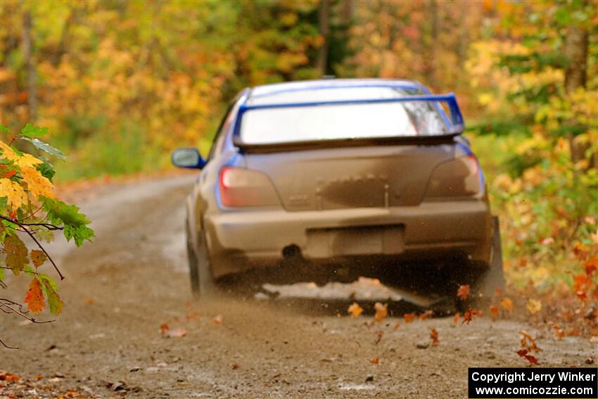 Jimmy Pelizzari / Kate Stevens Subaru WRX on SS13, Trouble.