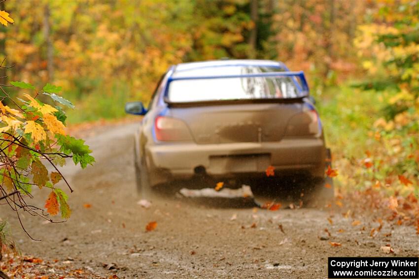 Jimmy Pelizzari / Kate Stevens Subaru WRX on SS13, Trouble.