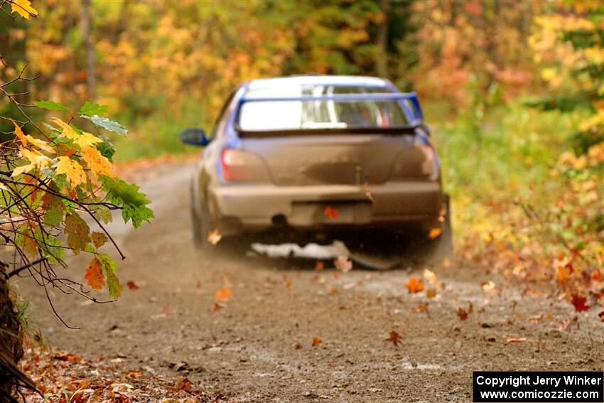 Jimmy Pelizzari / Kate Stevens Subaru WRX on SS13, Trouble.