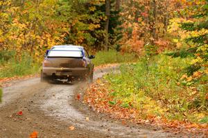 Jimmy Pelizzari / Kate Stevens Subaru WRX on SS13, Trouble.