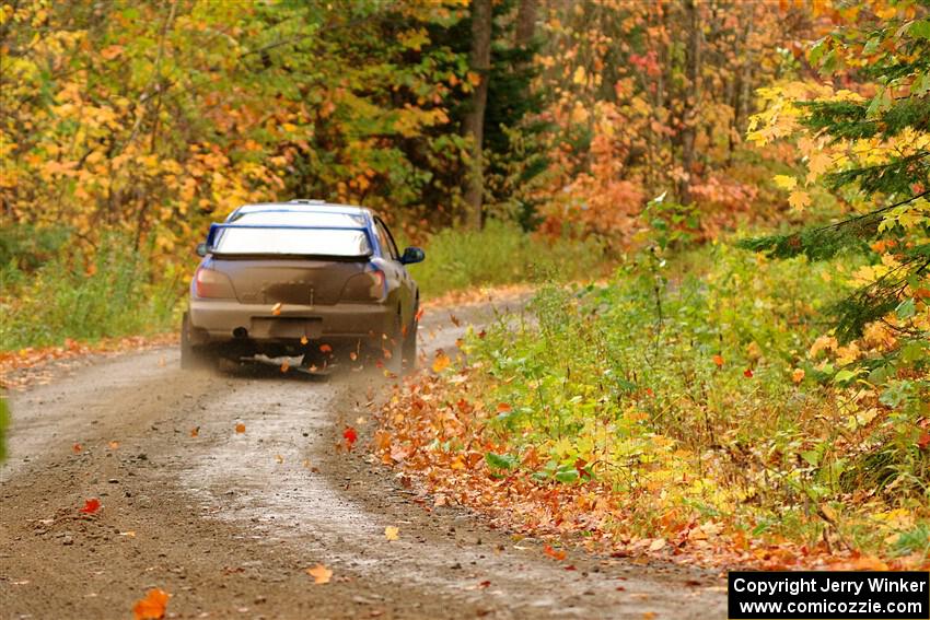 Jimmy Pelizzari / Kate Stevens Subaru WRX on SS13, Trouble.