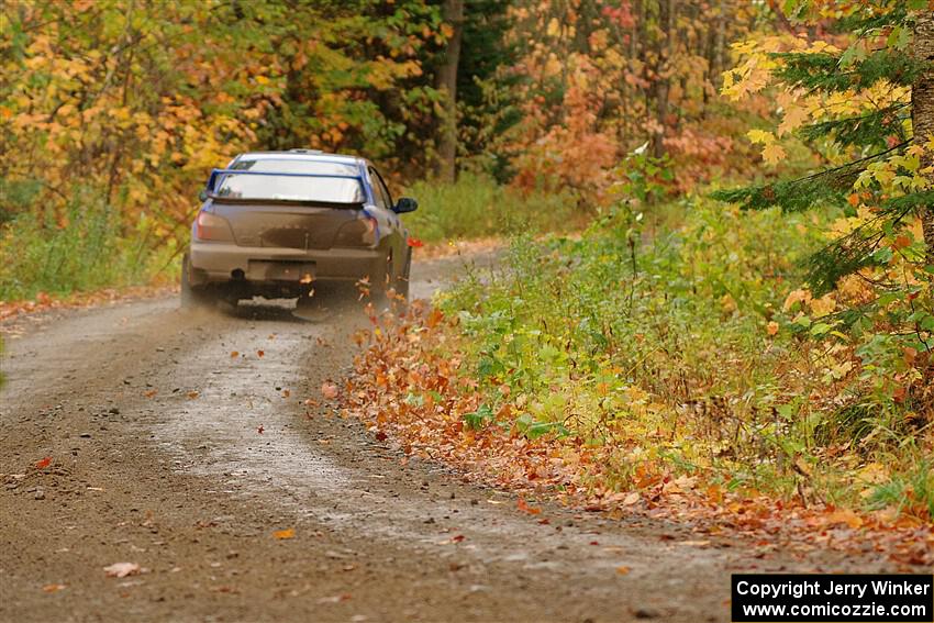 Jimmy Pelizzari / Kate Stevens Subaru WRX on SS13, Trouble.