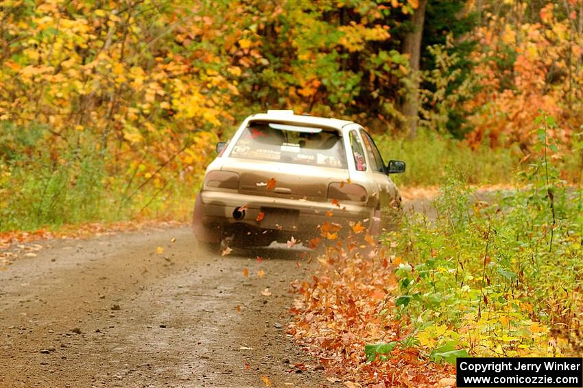 Aidan Hicks / John Hicks Subaru Impreza Wagon on SS13, Trouble.