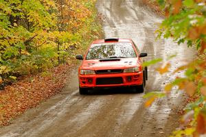 Travis Mattonen / Anikka Nykanen Subaru Impreza on SS13, Trouble.