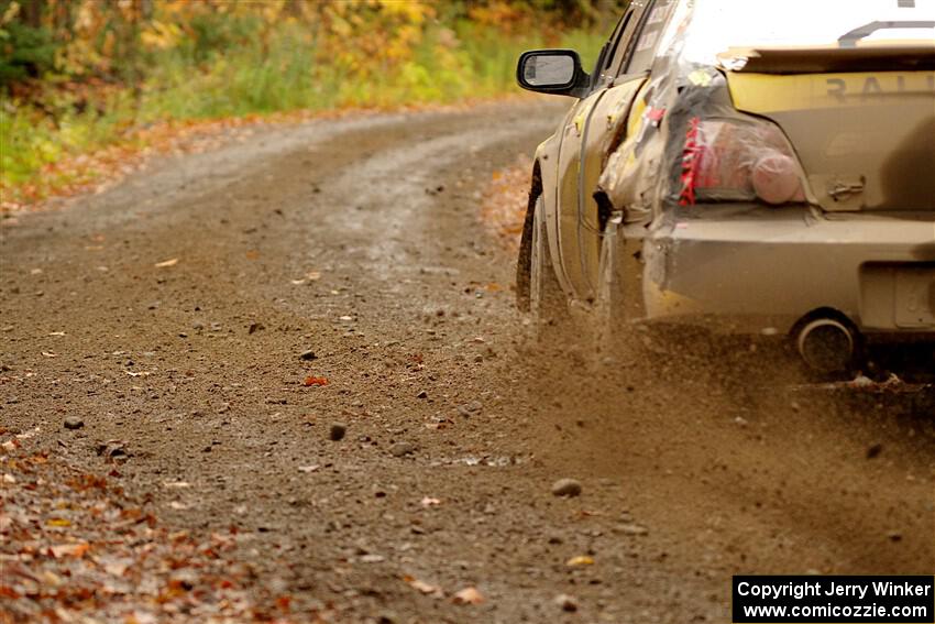 Colin Schulz / Jake Carlson Subaru WRX STi on SS13, Trouble.