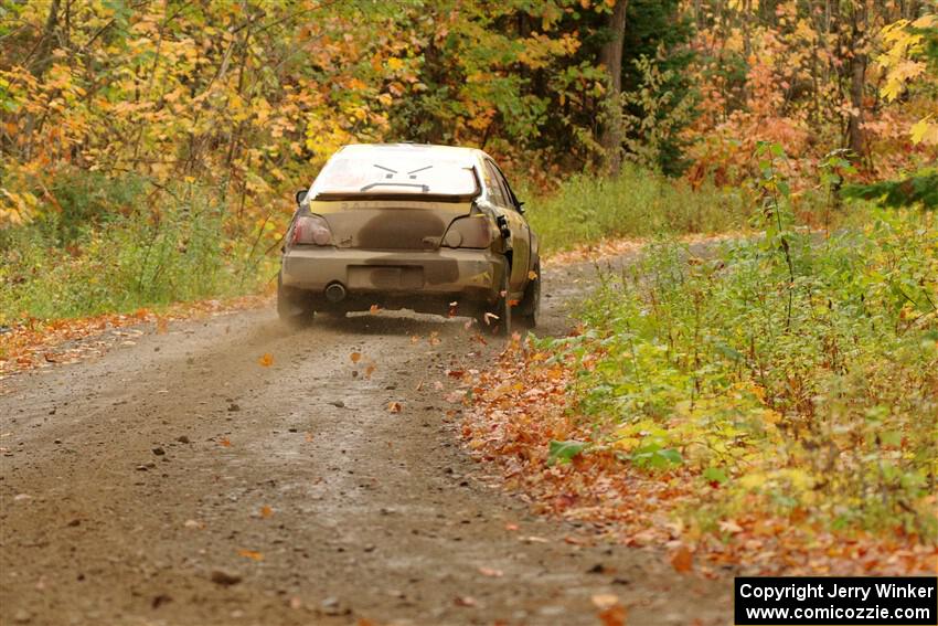 Colin Schulz / Jake Carlson Subaru WRX STi on SS13, Trouble.