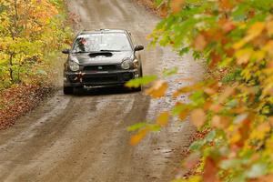 John Farrow / Michael Farrow Subaru WRX on SS13, Trouble.