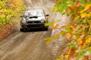 John Farrow / Michael Farrow Subaru WRX on SS13, Trouble.