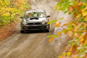 John Farrow / Michael Farrow Subaru WRX on SS13, Trouble.