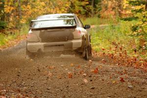 John Farrow / Michael Farrow Subaru WRX on SS13, Trouble.