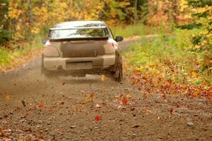 John Farrow / Michael Farrow Subaru WRX on SS13, Trouble.