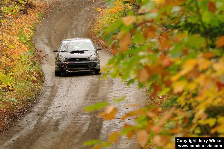 John Farrow / Michael Farrow Subaru WRX on SS13, Trouble.