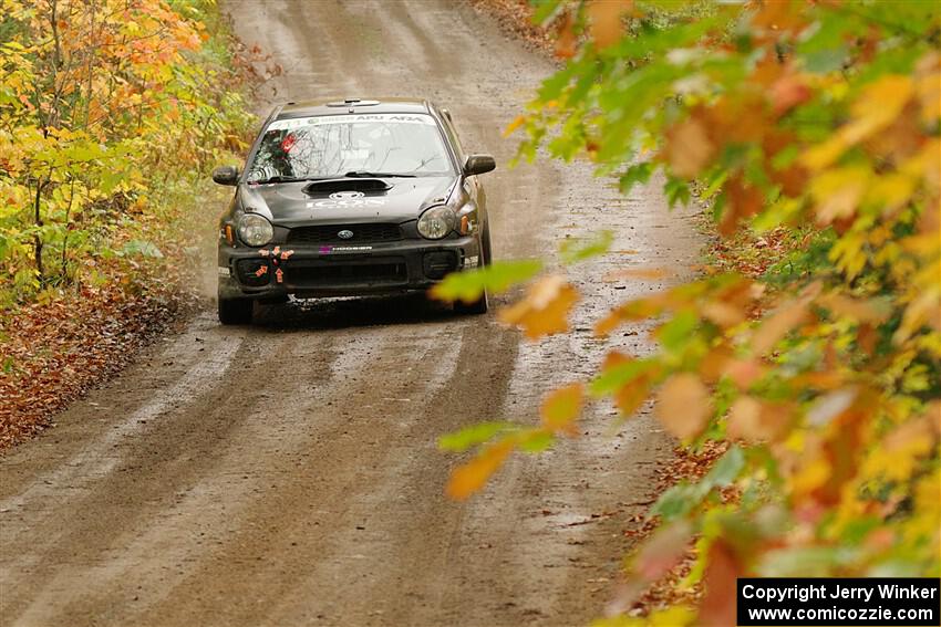 John Farrow / Michael Farrow Subaru WRX on SS13, Trouble.