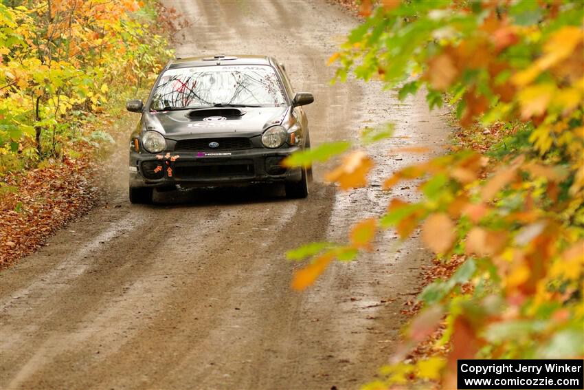 John Farrow / Michael Farrow Subaru WRX on SS13, Trouble.