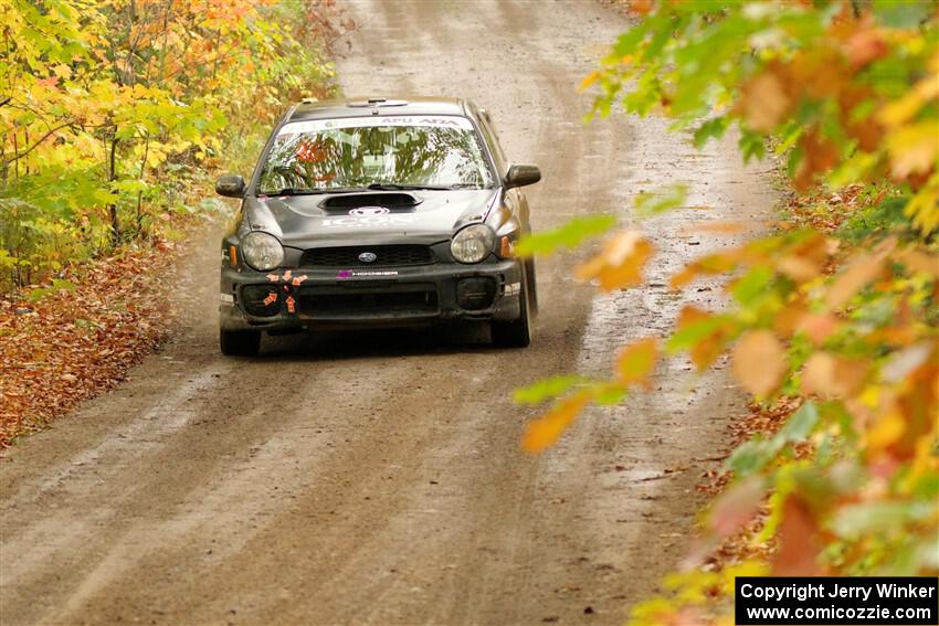 John Farrow / Michael Farrow Subaru WRX on SS13, Trouble.