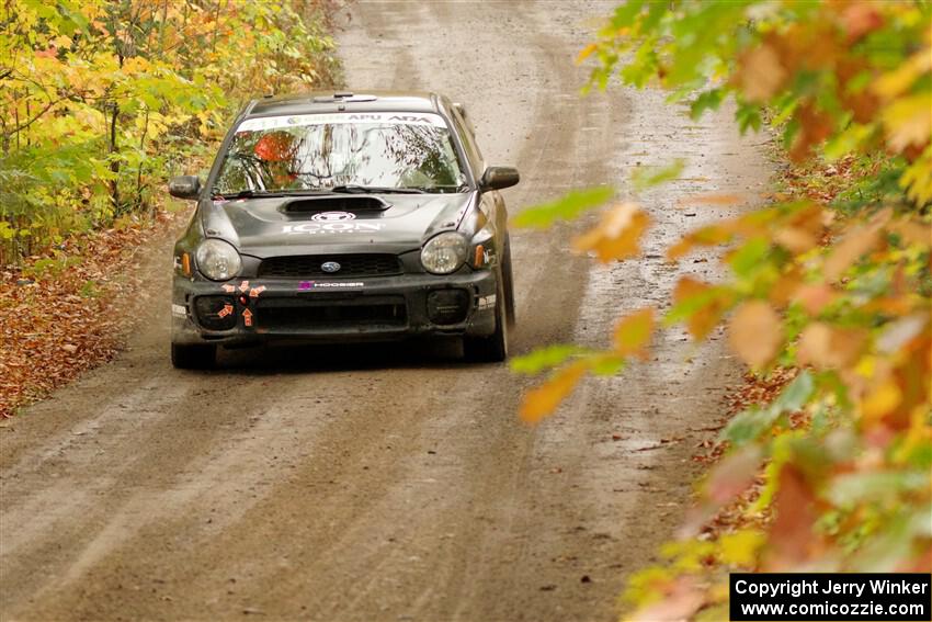 John Farrow / Michael Farrow Subaru WRX on SS13, Trouble.