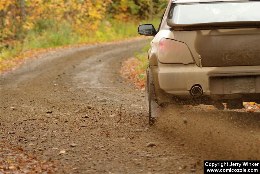 John Farrow / Michael Farrow Subaru WRX on SS13, Trouble.