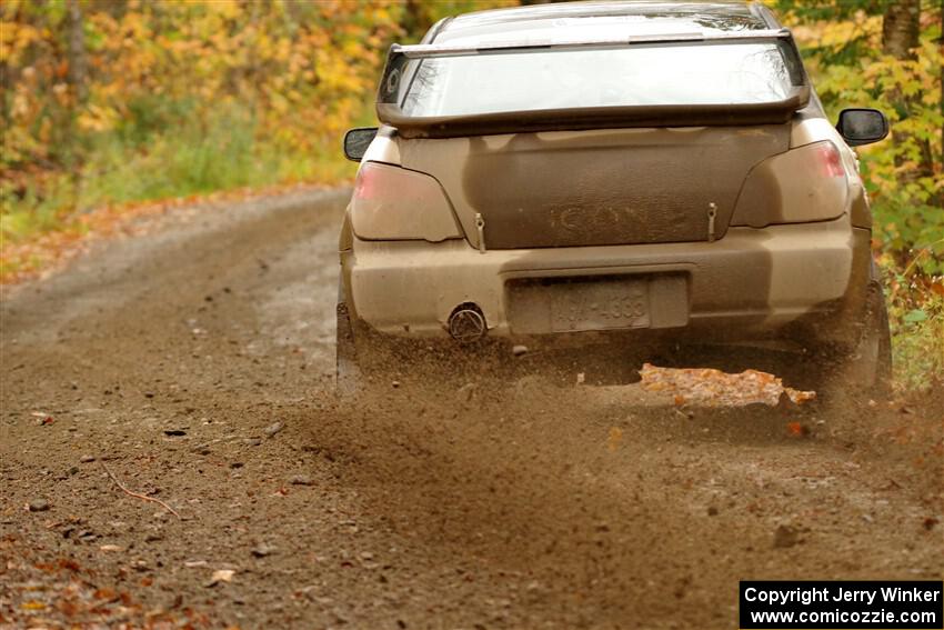 John Farrow / Michael Farrow Subaru WRX on SS13, Trouble.