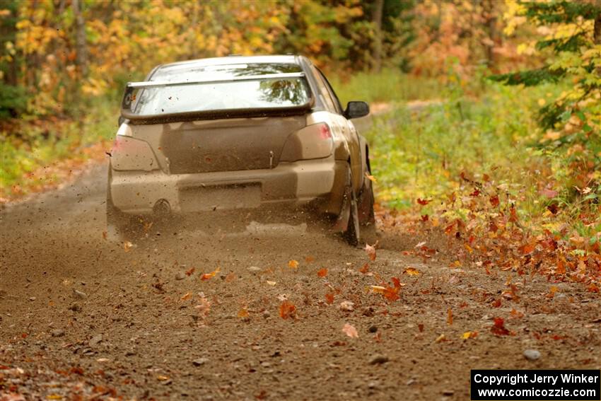 John Farrow / Michael Farrow Subaru WRX on SS13, Trouble.