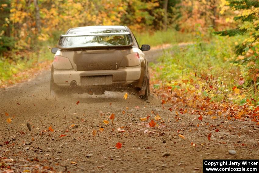 John Farrow / Michael Farrow Subaru WRX on SS13, Trouble.