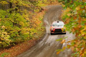 Sumit Panjabi / Michelle Rogers Mitsubishi Lancer Evo X on SS13, Trouble.