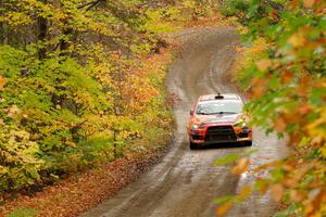 Sumit Panjabi / Michelle Rogers Mitsubishi Lancer Evo X on SS13, Trouble.