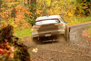 Sumit Panjabi / Michelle Rogers Mitsubishi Lancer Evo X on SS13, Trouble.