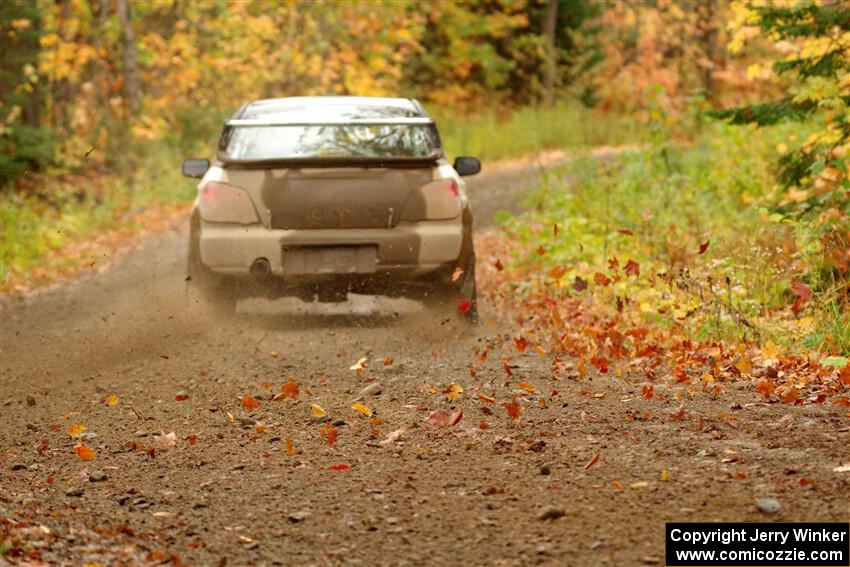 John Farrow / Michael Farrow Subaru WRX on SS13, Trouble.