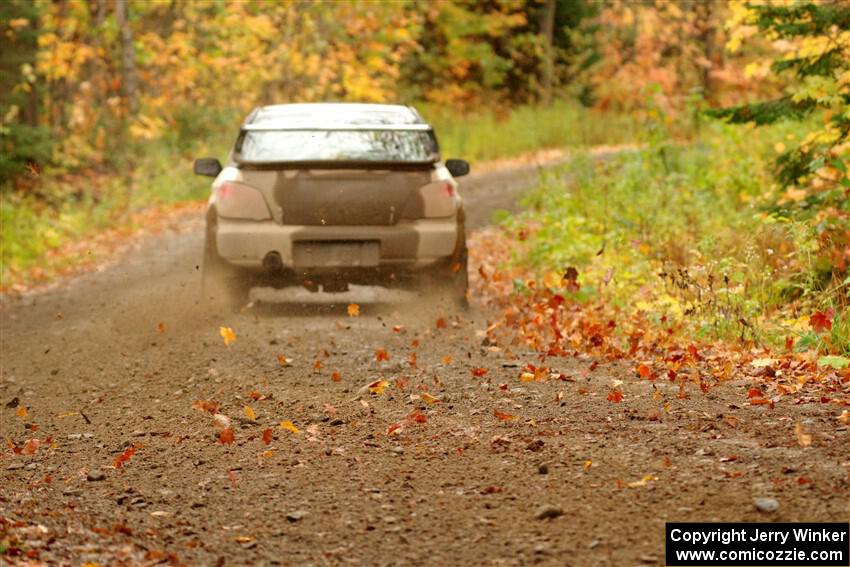 John Farrow / Michael Farrow Subaru WRX on SS13, Trouble.