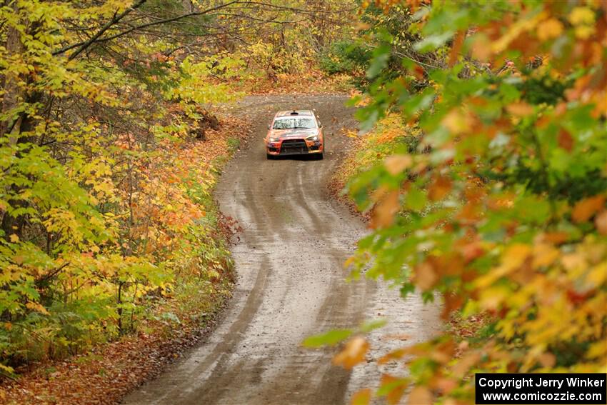 Sumit Panjabi / Michelle Rogers Mitsubishi Lancer Evo X on SS13, Trouble.