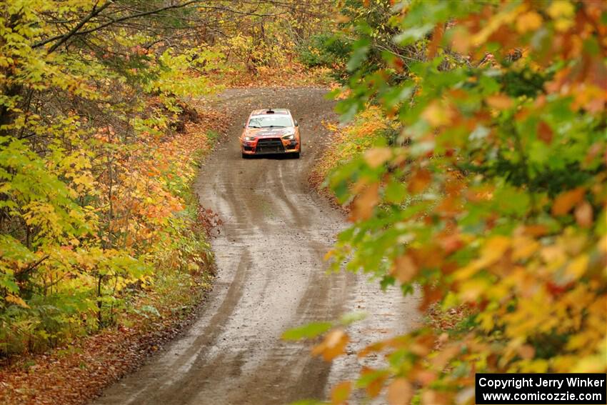 Sumit Panjabi / Michelle Rogers Mitsubishi Lancer Evo X on SS13, Trouble.