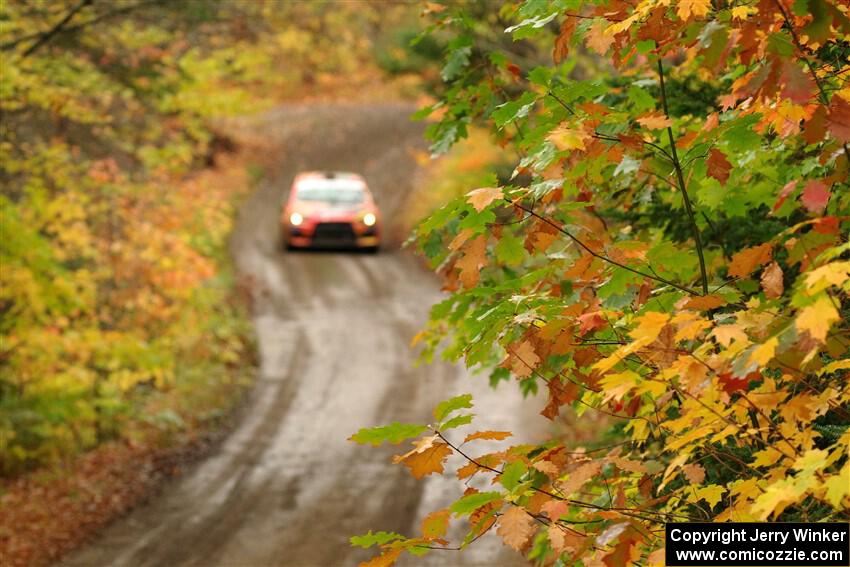 Sumit Panjabi / Michelle Rogers Mitsubishi Lancer Evo X on SS13, Trouble.