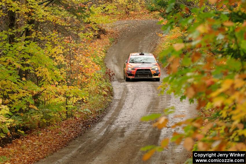 Sumit Panjabi / Michelle Rogers Mitsubishi Lancer Evo X on SS13, Trouble.