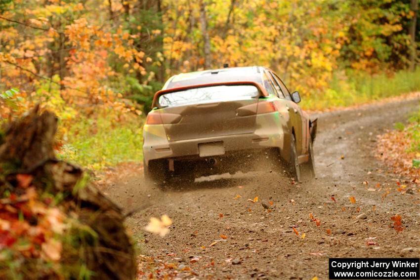 Sumit Panjabi / Michelle Rogers Mitsubishi Lancer Evo X on SS13, Trouble.