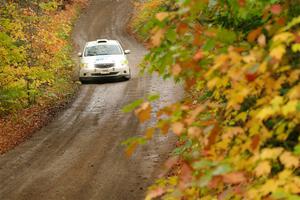 Sam Jacques / Trevor LaCombe Subaru Impreza on SS13, Trouble.