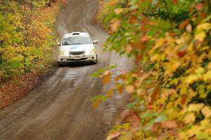 Sam Jacques / Trevor LaCombe Subaru Impreza on SS13, Trouble.