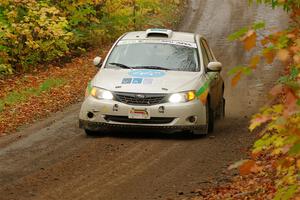 Sam Jacques / Trevor LaCombe Subaru Impreza on SS13, Trouble.