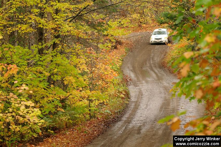 Sam Jacques / Trevor LaCombe Subaru Impreza on SS13, Trouble.