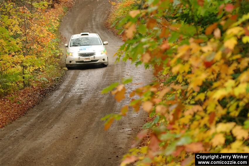 Sam Jacques / Trevor LaCombe Subaru Impreza on SS13, Trouble.