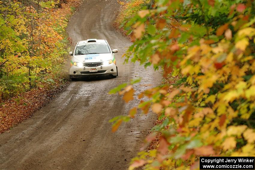 Sam Jacques / Trevor LaCombe Subaru Impreza on SS13, Trouble.