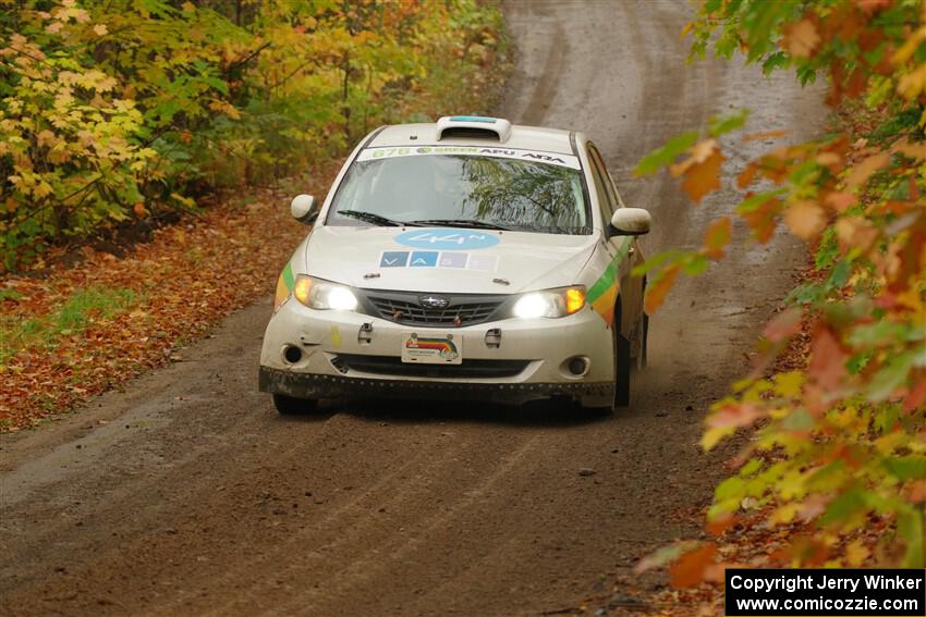 Sam Jacques / Trevor LaCombe Subaru Impreza on SS13, Trouble.